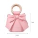 thumbnail image 3 of Bolso Sweet Bow Tie Mini Crossbody Bag Mujer Cuero Asa de madera Cubo Bolsos, 3 of 5