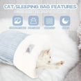 thumbnail image 3 of Cat sleeping bag bed, winter soft plush bag, indoor cat self-heating cave bed,360 °     wrapped comfortable pet sleeping bag, soft plush, 3 of 10