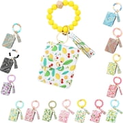 Under 5 Vggrvlo Women's Boho Beaded Wallet with Flower Pattern Women Boho Style Beaded & Tassel Decorated Keychain Credit Card Holder Purse Christmas Gifts for Te-ens (Rose Red)