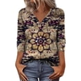thumbnail image 2 of HLKJKLS Long Sleeve Shirts For Women V Neck Long Sleeve Trendy Fall Basic Tee Casual Loose Fit Yellow S-3Xl, 2 of 6