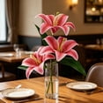 thumbnail image 6 of Leodye 1PCS Artificial Lily Flower Ornaments, Lifelike Floral Decoration, Ideal for Home Hotel Wedding Layout and Fragrance Matching Decor -15.74in, 6 of 6