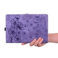 thumbnail image 6 of Nalacover Case for Kindle 11th Generation (2022), Flower Embossed Pattern PU Leather Flip Cover with Card Slots Holder Auto Wake/Sleep Kickstand TPU Shockproof Case, Purple, 6 of 8