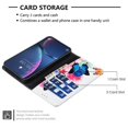 thumbnail image 5 of Leather For Apple iPhone 17e / 16e 6.1-inch Wallet Case Butterflys&Flowers, With Card Holder,Wristband,Magnetic Clasp Kickstand Folio Cover,Color-1,For iPhone 17e / 16e, 5 of 8