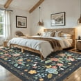 thumbnail image 5 of CHITOOMA 5'x7' Machine-washable Area Rugs for Living Room, Stain Resistant Non-Shed Carpet, Boho Floral Area Rugs with Non-Slip Backing for Bedroom, Dining Room, Dorm, Office, 5 of 8