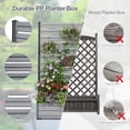 thumbnail image 6 of Aoodor Patio Privacy Screen with Planter Box for Climbing Plants, Freestanding or Wall Mounted Flower Bed with Privacy Panels  for Patio, Balcony & Backyard, 36''L x 14''W x 74''H, 6 of 7