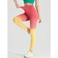 thumbnail image 4 of Women Yoga Pants Gradient Color Hip Lifting High Waist Workout Leggings Stretch Tights for Sport Running Activewear, 4 of 7