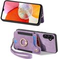 thumbnail image 2 of ZUKKASHAN for Samsung Galaxy A15 5G Case with Card Holder for Woman Man,PU Leather Flip Folio Wallet Case,RFID Blocking Ring Holder Kickstand Wrist Strap Magnetic Protective Cover for Galaxy A15 5G, 2 of 5