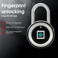 thumbnail image 4 of Corui Fingerprint Padlock Lock Electronic Intelligent Anti-theft Cabinet Lock Waterproof Rechargeble, 4 of 5