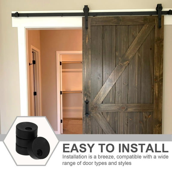 LEORX Barn Door Stopper Carbon Steel 4Set 1.0x1.0x0.4In