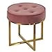 thumbnail image 3 of Cortesi Home Rosa Round Ottoman, 18" High, Pink, 3 of 4