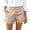 Beige, variant on Womens Summer Shorts 2026 Casual High Waisted Pleated Beach Vacation Tailored Denim Shorts with Pockets