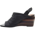 thumbnail image 3 of New Nicole Women's Aziza Wedge Sandal Black 10, 3 of 4