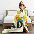 thumbnail image 5 of Simpsons Blankets Ultra Soft Flannel Blanket All Season Fuzzy Blanket Fluffy Cozy Blanket For Couch Bed Sofa 50"X40", 5 of 9