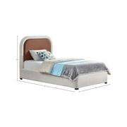 Meridian Furniture Blake Brown Vegan Leather Twin Bed