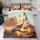 thumbnail image 4 of Liga de Súper Mascotas Conjunto de sábanas temático, trío de piezas, cómodo y amigable con la piel, diseño único, regalo de decoración para el hogar para familiares, amigos y fans,135cm *200cm, 4 of 6