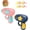 2pcsA, variant on Cat Toy Propeller Launcher, Cat Fetch Toy with Colorful Flying Propellers Set, cat Toy Propeller Launcher with 4pcs UFOs Without Lights/1pcs Light-Up UFOs Spinning Tops (Pink)