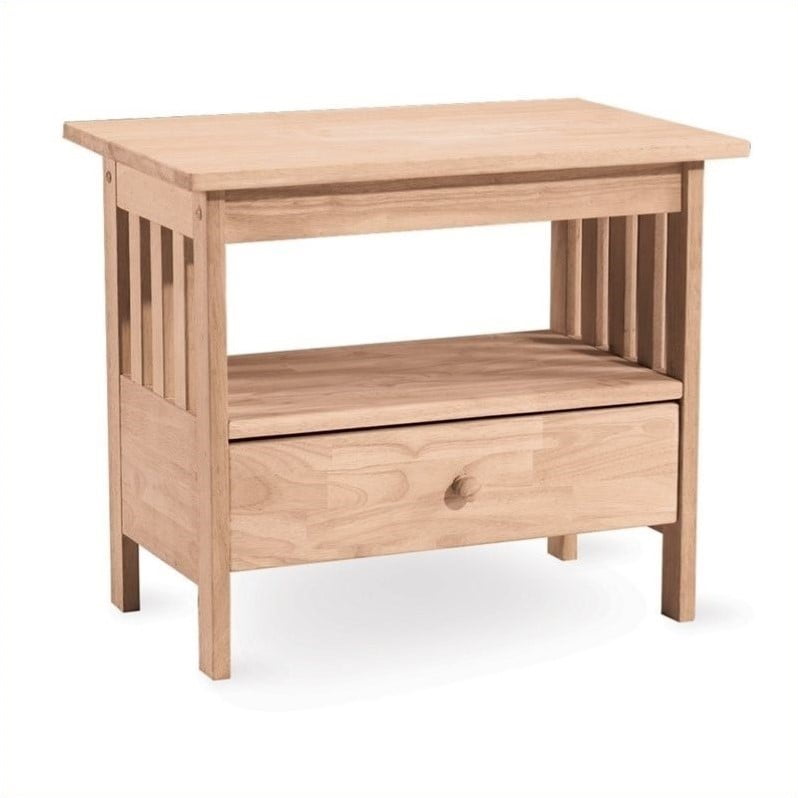 Thomas Mission TV Stand for TVs up to 40" Unfinished - International Concepts: Solid Wood Media Console