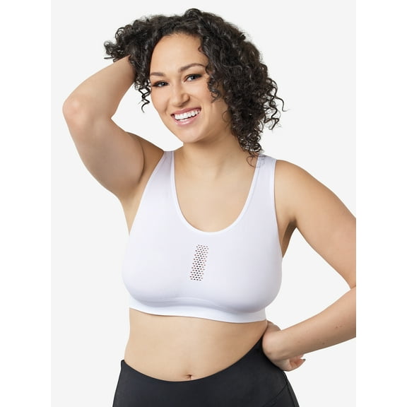 Leading Lady, The Steffi, Sports Bra, Cooling Mesh Ventilation, Moisture Wicking, Light Impact Supprt, Scoop Back, Stretch Fabric (Women's & Women's Plus)