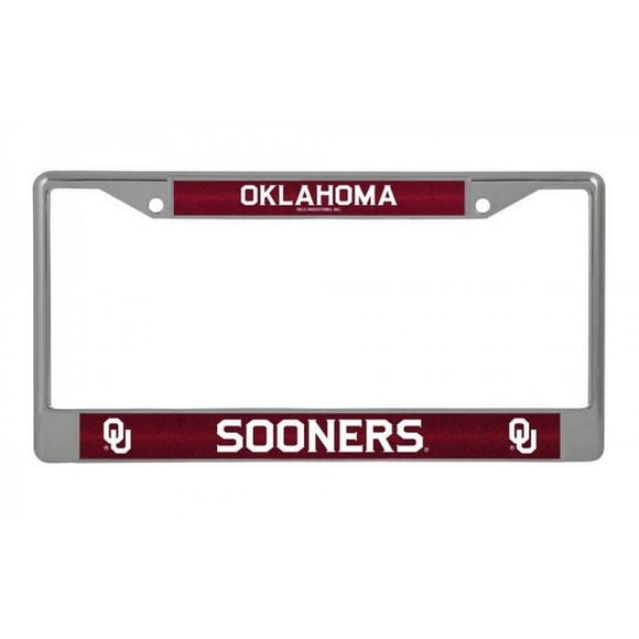 Oklahoma Sooners Chrome License Plate Frame