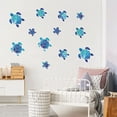 thumbnail image 6 of PENGXIANG Wall Decal Vinyl Sea Turtles Wall Sticker Decoration for Home Office Living Room Wall Bathroom Toilet, 12 Pack, Blue, 6 of 6