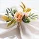 thumbnail image 2 of Anillos para Servilletas, Juego de 12 Servilleteros de Flores con Anillos de Mesa de Cena de Perlas para Bodas, Fiestas, Navidad, Vacaciones, 2 of 5