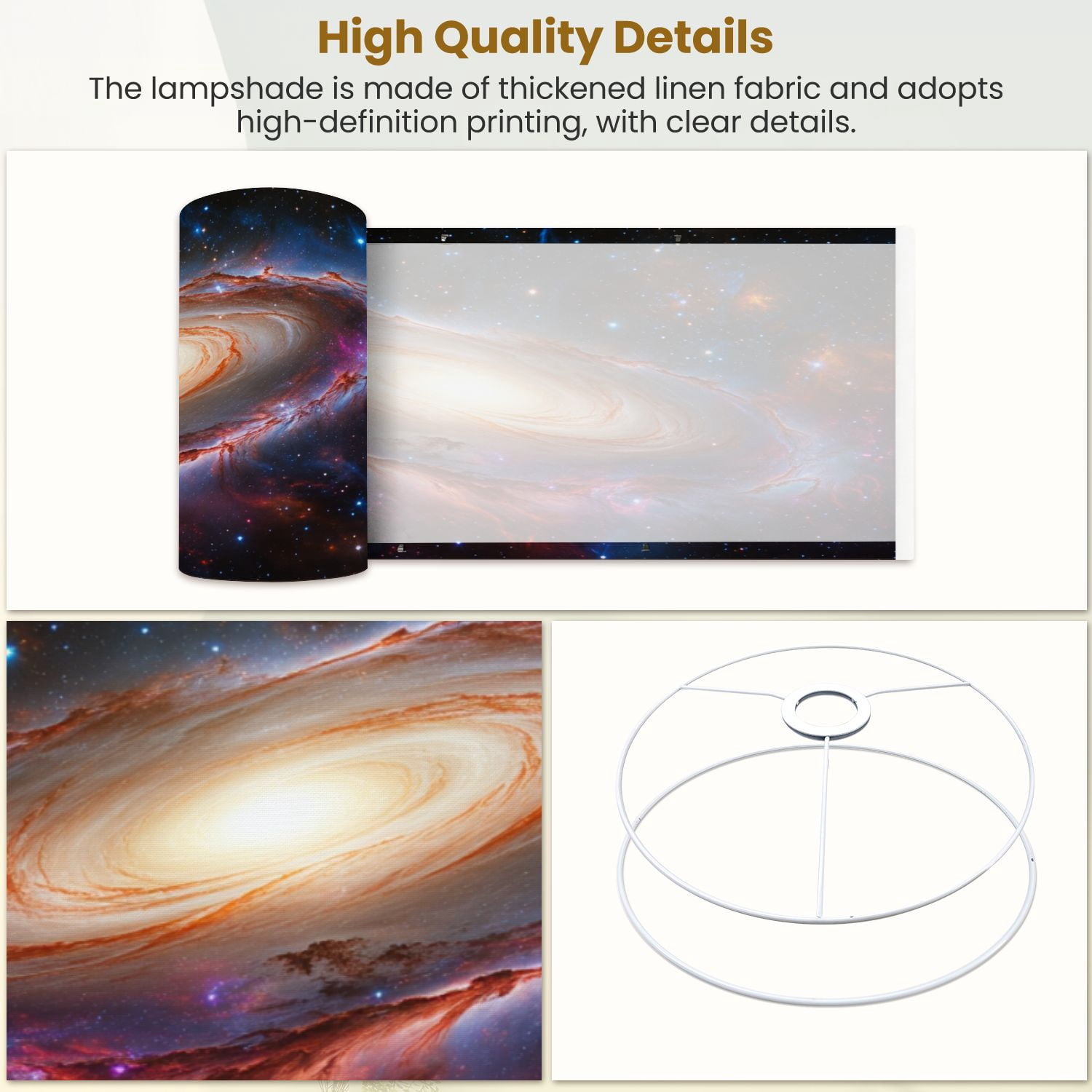 Space Lampshades 2 Pack Galaxy Nebula Outer Space Interstellar Astronomy Universe 13"x13"x10" Light Shade for Table Lamps Floor Lamps Drum Lamp Shades Lampshade Replacement Easy Assembly