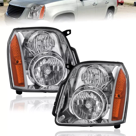 MOSTPLUS Left & Right Headlights Front Lamps for 2007-2014 GMC Yukon Denali XL 1500 2500