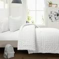 thumbnail image 2 of Lush Decor Microfiber Crinkle Textured Dobby Comforter White 2Pc Set Twin-Xl, 2 of 11