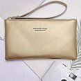 thumbnail image 3 of Women's Minimalist Long Coin Purse, Lightweight Clutch Wallet, Solid Color Purse, 3 of 5