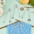 thumbnail image 5 of 5Pcs Acrylic Number Knitting Row Counter Chains and 5pcs Alloy Tree of Life Charm Locking Stitch Markers with Lobster Claw Clasps for DIY, 5 of 6
