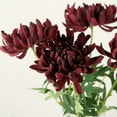 thumbnail image 2 of Efavormart 3 Stems | Burgundy 27" Artificial Silk Chrysanthemum Bouquet Flowers, Large Faux Mum Branches, 2 of 11