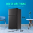 thumbnail image 6 of Tacool 2.4 Cu.ft Mini Fridge with Freezer, Small Refrigerator Apartment Size Fridge Drak Grey, NEW, 6 of 6
