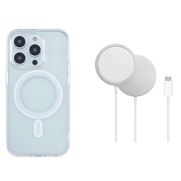 YUWY Kit Accesorios Compatibles Con MagSafe Para iPhone 14 Pro Antigolpes Combo de Funda y Base Inalámbrica Para iPhone 14 Pro Kit Accesorios Regalo Para iPhone