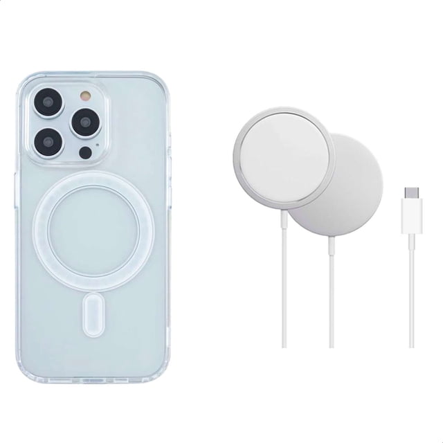 YUWY Kit Accesorios Compatibles Con MagSafe Para iPhone 13 Pro Antigolpes Combo de Funda y Base Inalámbrica Para iPhone 13 Pro Kit Accesorios Regalo Para iPhone