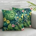 thumbnail image 3 of GOSMITH  Hibiscus Flowers Pillow Cover Summer Colorful Hawaiian Tropical Plants Palm Leaf Pillows Decorative Throw Pillows Farmhouse Decor for Home Cushion Case, 3 of 5