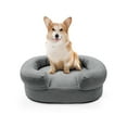 thumbnail image 3 of Beautiful Bolster Small Pet Bed, 21 x 27 x 7in, Charcoal by Drew Barrymore, 3 of 7