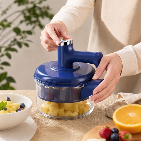 Electric Vegetable Chopper,Electric Food Shredder,2 In 1 Electric Vegetable Chopper,Rechargeable Portable Food Shredder Fruit Peeler Multifunctional Kitchen Cutting Tool(Blue 9in)