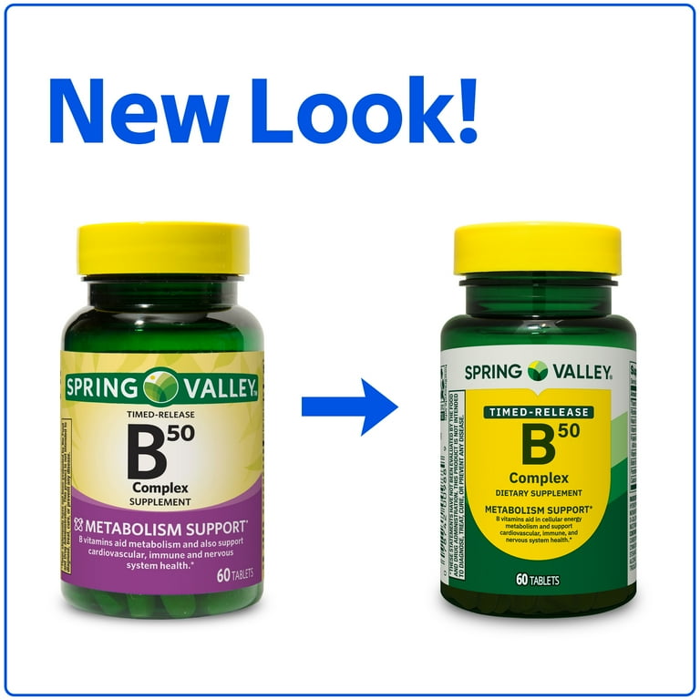 Spring Valley B-50 Complex Dietary Supplement Timed-Release