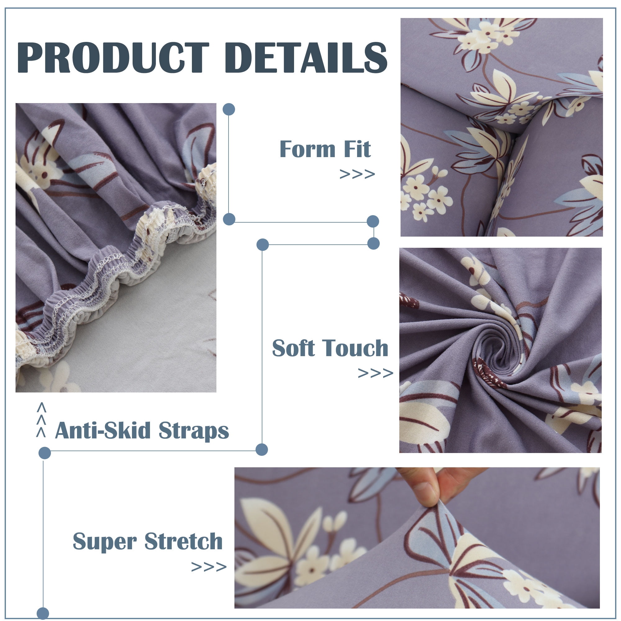 PiccoCasa Couch Covers Chair Covers Sofa Cover Stretch Sofa Slipcover Pattern 21 Loveseat-2 Seater 57"-72"