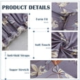 thumbnail image 5 of PiccoCasa Elastic Spandex Sofa Slipcover Butterfly Pattern Couch Cover, Gray Purple 53"-67", 5 of 9