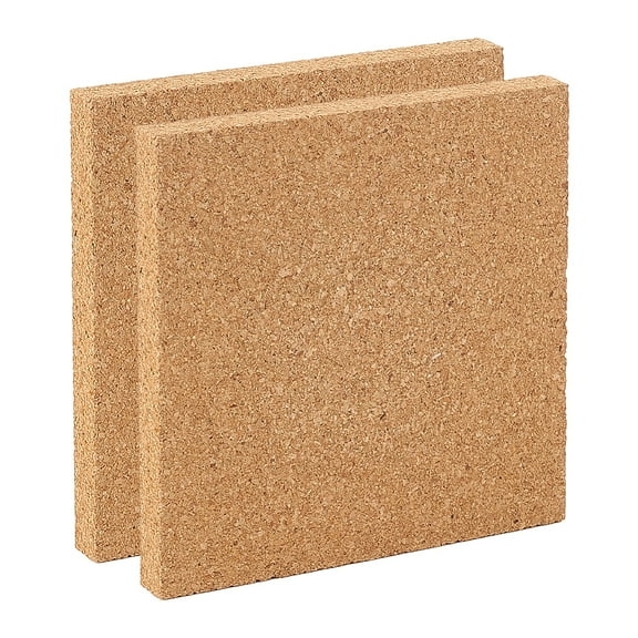 2pcs 2pcs Wood Corkboard 6 x 6 inch Cork Board for Wall Decoration Party and Crafts Supplies- Square