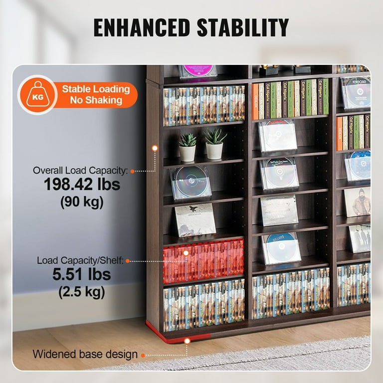 SKYSHALO Media Organizer Cabinet - CD Capacity 1080 - Walmart.com