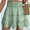 Green, variant on Stylish Olyvenn Flowy Shorts for Women Casual Boho Ruffle Tiered Skorts Elatic High Waist Cute Mini Skirts Bulit in Legging Shorts White L
