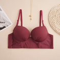 thumbnail image 1 of CAICJ98 Plus Size Lingerie Post Surgical Bra Front Closure Unpadded Wirefree Sport Racerback Posture,Wine, 1 of 1