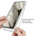 thumbnail image 5 of Feishell Gradient Clear Case for Google Pixel 8 (6.2 inch),Dual Layer Hybrid 2-In-1 PC + TPU Transparent Anti-Scratch Shockproof Lightweight Slim Phone Case,Clear, 5 of 6