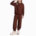 thumbnail image 2 of UAYOTSE Little Girls Solid Zip Up Hoodie Pocket Jogger Pants 2Pcs Casual Tracksuit Outfit Set,Sizes 13-14 Years, 2 of 9