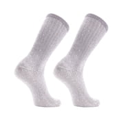 SOLAX Mens Merino Wool Hiking Socks Outdoor Full Cushion Warm Trail Crew Socks 2 Pairs (LG DK. Grey166)