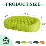 99 Bubble Couch Modern, Oversized Curved Couches, Lazy Floor Sofa, Lemon Green Bubble Couch, Modern Upholstered Comfy Mesh Fabric 3D Honeycomb Shape Couches for Living Room, Office, Apartment