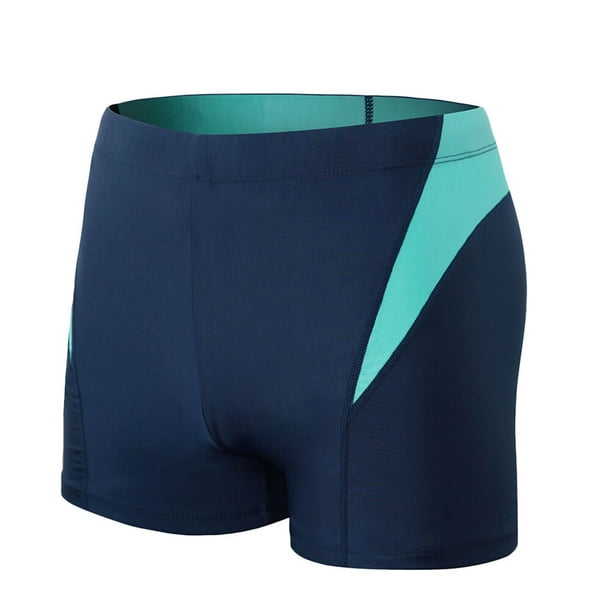 EeaseMX Traje de baño de exterior para hombre, bañador de playa elástico de una pieza, artículos de natación (azul marino profundo, L)