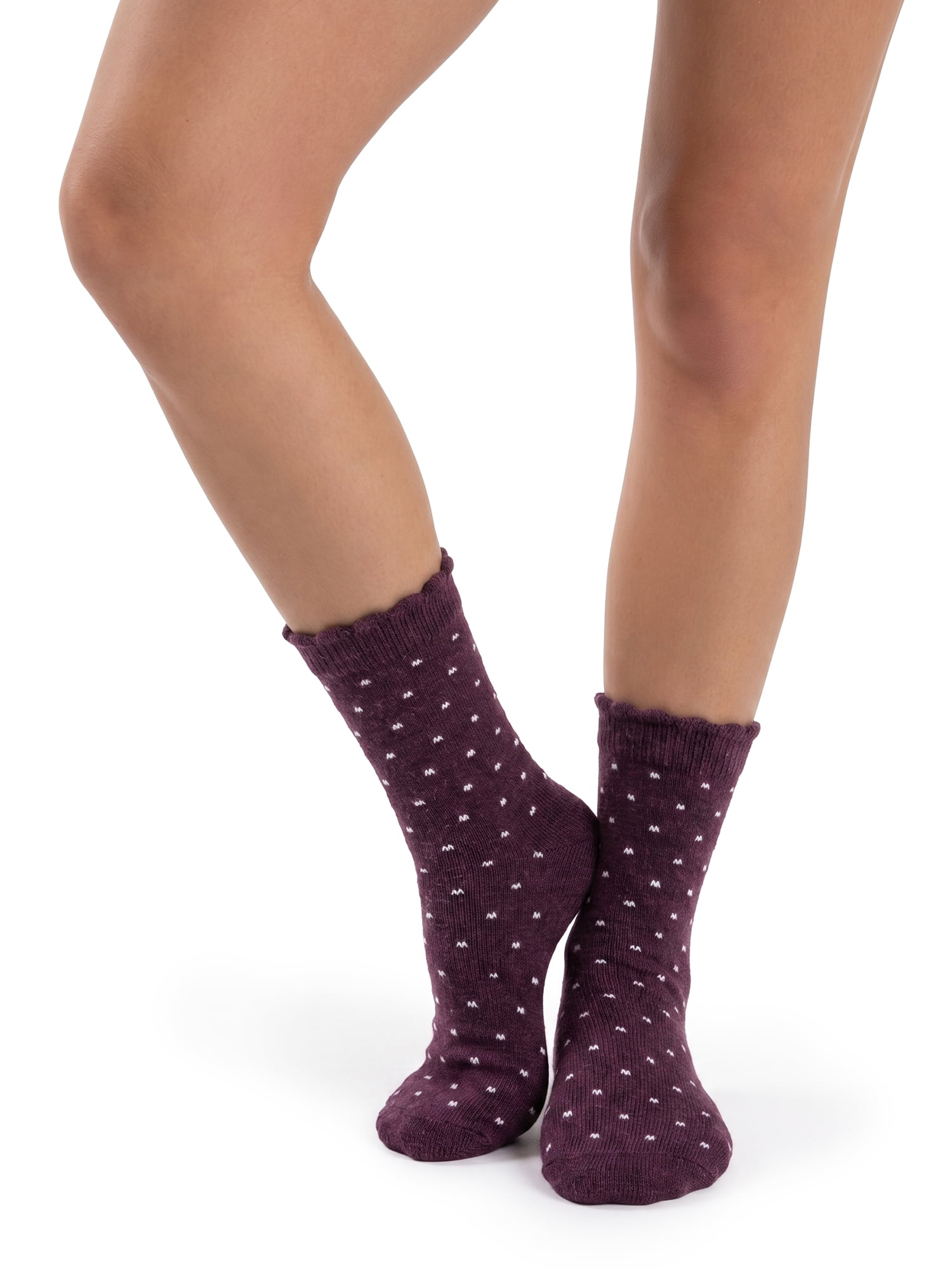 MUK LUKS Women's Wool Blend Crew Sock, 1-Pack, OSFM